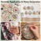 9 Pcs Large Embroidery Hoop Frame Decorative Imitated Wood Display Frame Circle Oval Octagonal Cross Stitch Hoop Ring for DIY Sewing Craft and Hanging Ornaments Decor (Mixed Shape)